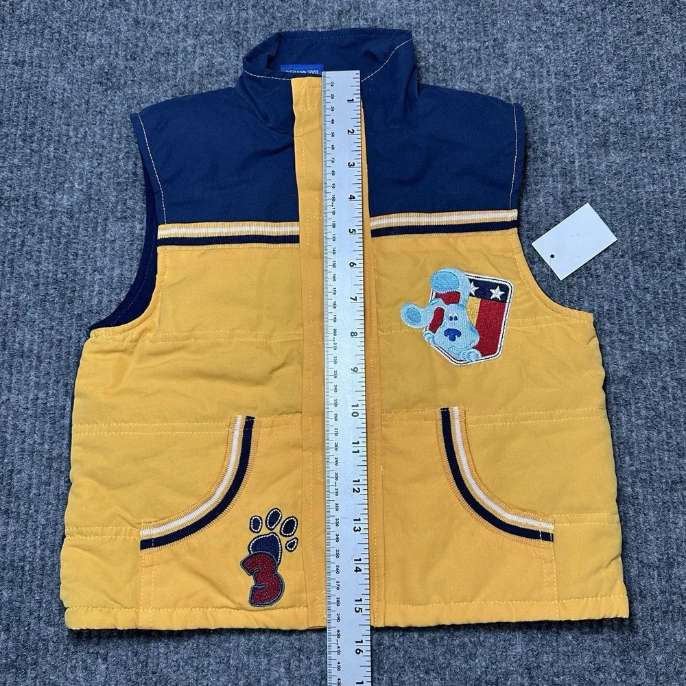 Vintage Y2K‎ Viacom 2003 Blue's Clues puffer vest Kids Size 4t Embroidered